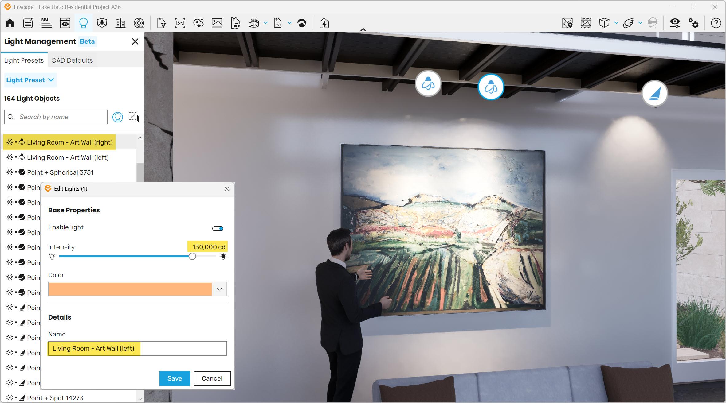 Streamlining electric lighting with Enscape’s new light management feature