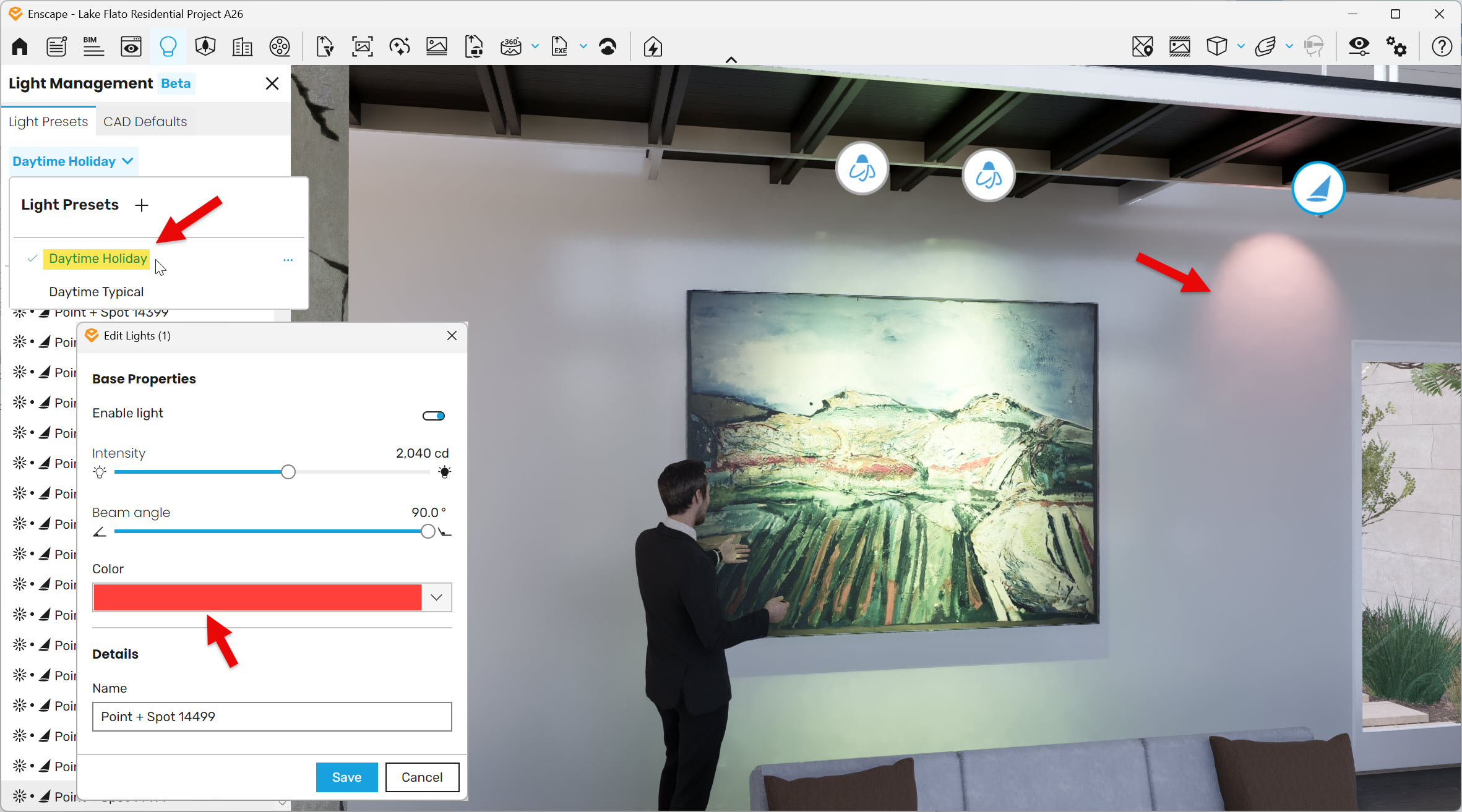 Led Light Manager Streamlining electric lighting with Enscape’s new light management feature