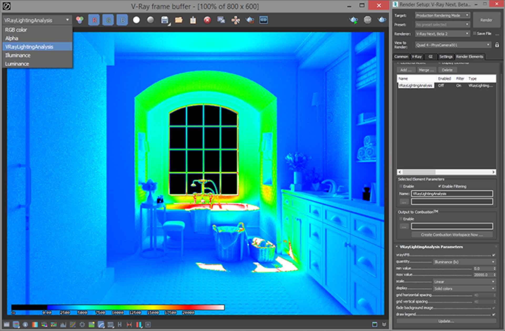 How to set up Lighting Analysis in V-Ray Next